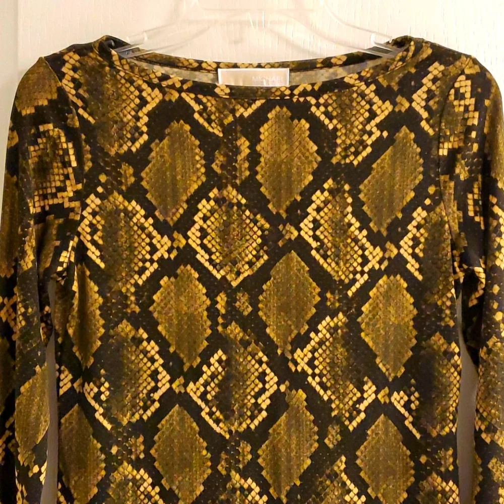 MICHAEL Michael Kors Snake Print Dress XS  NWOT - Picture 2 of 11